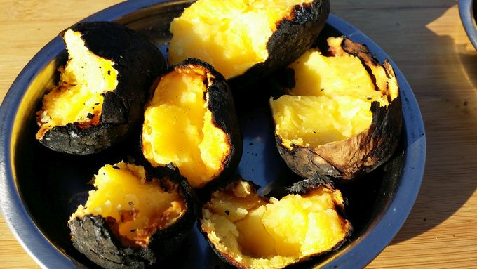 オイシックスの栗じゃがいもを焼き芋に